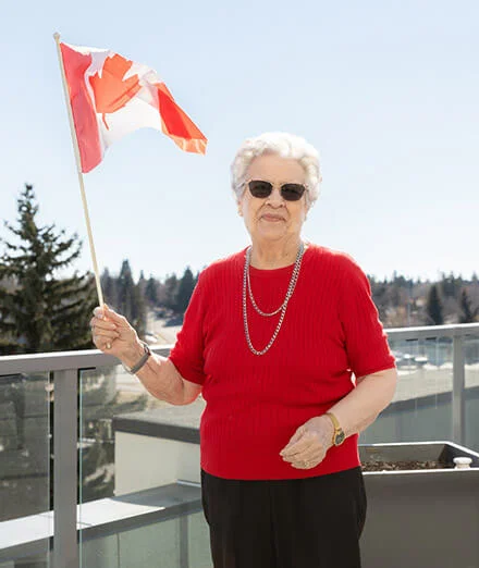 holding canada flag 1 1