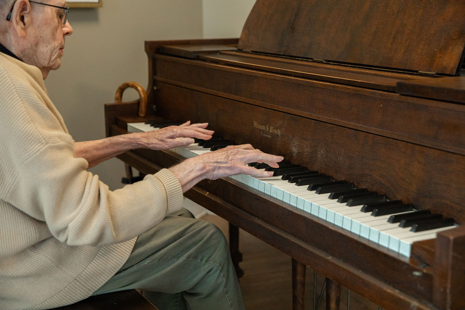 resident playing piano